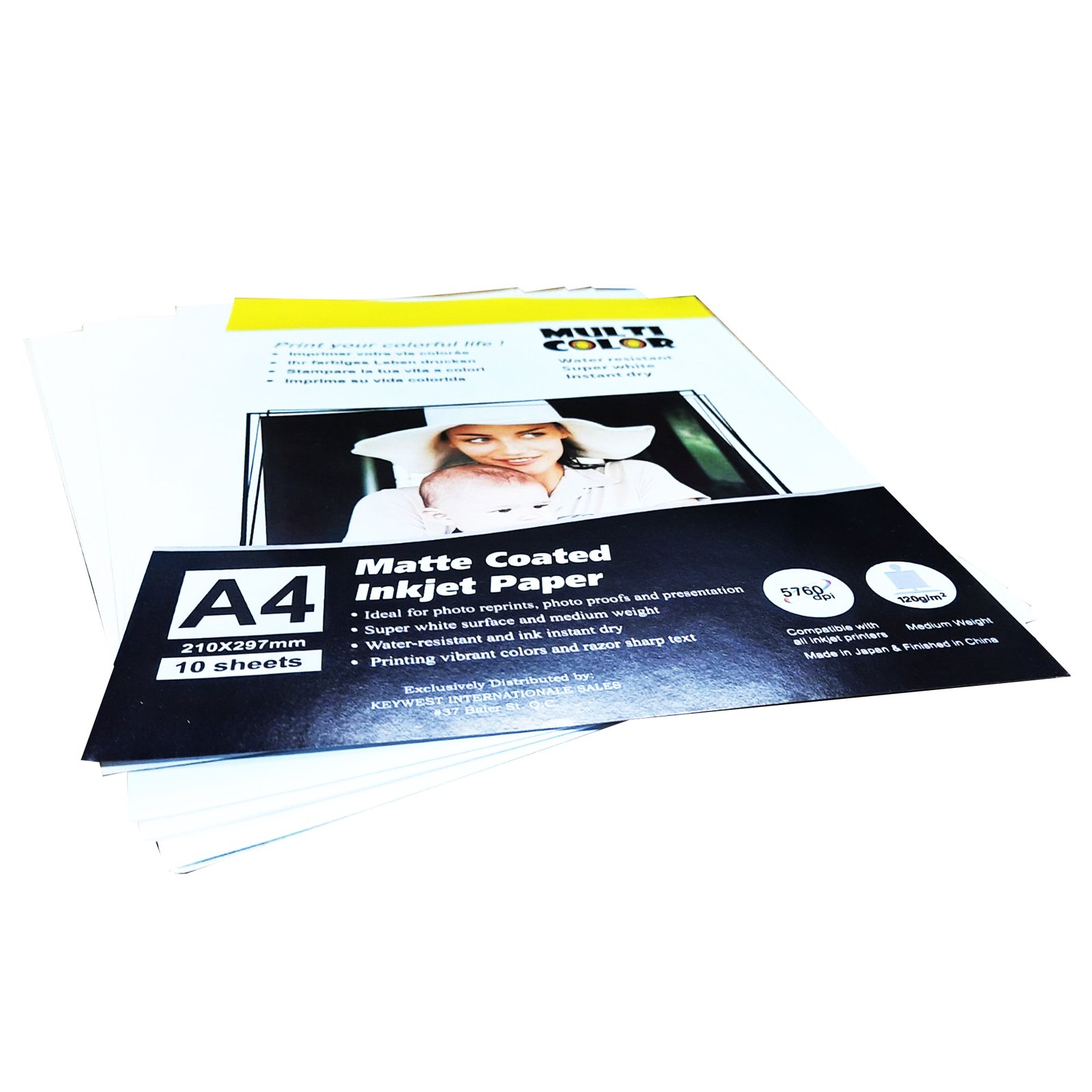MMC120 Matte Coated Inkjet Paper A4 120gsm 10 Sheets Keywest