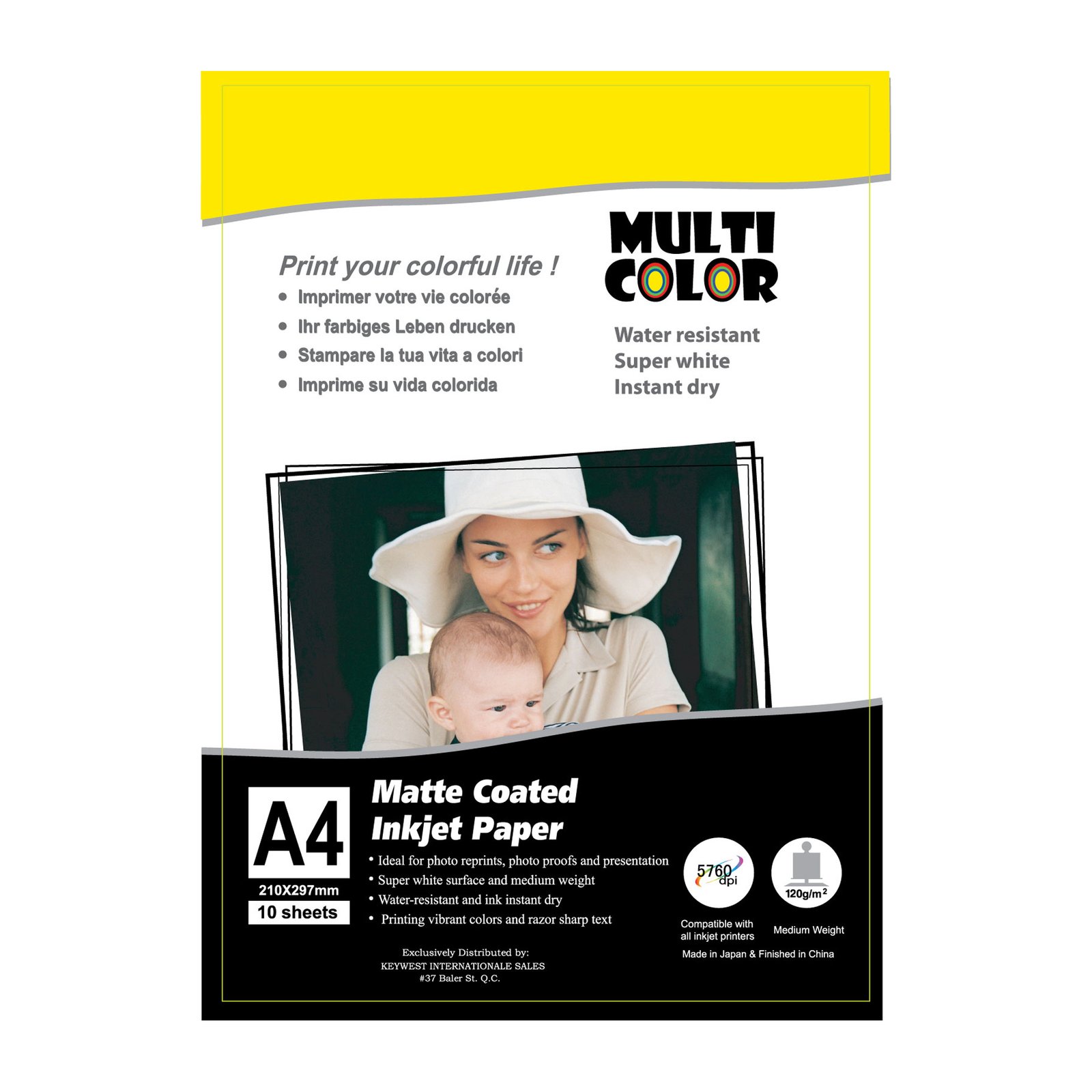 MMC120 Matte Coated Inkjet Paper A4 120gsm 10 Sheets Keywest